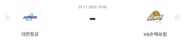 [V-리그 남자부] 2025년11월 25일 대한항공 점보스 배구단 vs KB손해보험 스타즈 배구단 | 스포츠 분석 무료 중계 토친놈