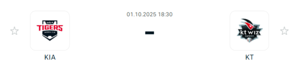 [KBO 프로야구] 2025년10월01일 KIA 타이거즈 vs kt wiz 분석 중계