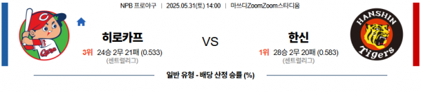 5월 31일 NPB 히로카프 vs 한신