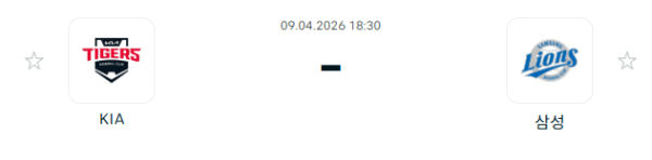 [대한민국 KBO] 2026년04월09일 KIA 타이거즈 vs 삼성 라이온즈 | 스포츠 분석 무료 중계 토친놈
