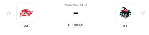 [대한민국 KBO] 2026년04월26일 SSG 랜더스 vs kt wiz | 스포츠 분석 무료 중계 토친놈