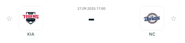 [KBO 프로야구] 2025년09월27일 KIA 타이거즈 vs NC 다이노스 분석 중계