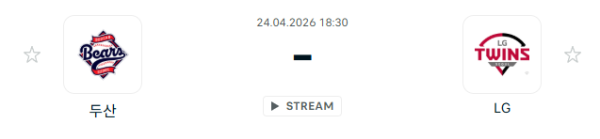 [대한민국 KBO] 2026년04월24일 두산 베어스 vs LG 트윈스 | 스포츠 분석 무료 중계 토친놈