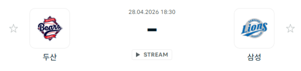 [대한민국 KBO] 2026년04월28일 두산 베어스 vs 삼성 라이온즈 | 스포츠 분석 무료 중계 토친놈