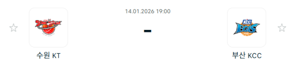 [대한민국 KBL] 1월14일 수원 KT 소닉붐 vs 부산 KCC 이지스 | 스포츠 분석 무료 중계 토친놈