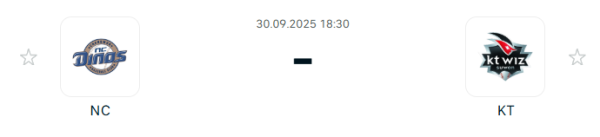 [KBO 프로야구] 2025년09월30일 NC 다이노스 vs kt wiz 분석 중계