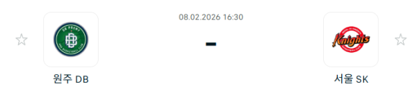 [대한민국 KBL] 2월8일 원주 DB 프로미 vs 서울 SK 나이츠 | 스포츠 분석 무료 중계 토친놈