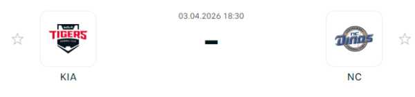 [대한민국 KBO] 2026년04월03일 KIA 타이거즈 vs NC 다이노스 | 스포츠 분석 무료 중계 토친놈