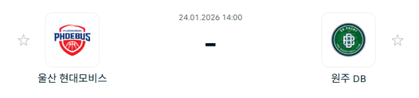 [대한민국 KBL] 1월24일 울산 현대모비스 피버스 vs 원주 DB 프로미 | 스포츠 분석 무료 중계 토친놈