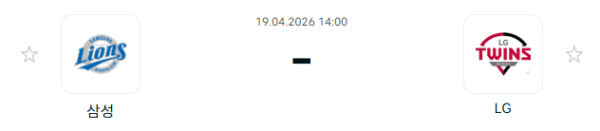 [대한민국 KBO] 2026년04월19일 삼성 라이온즈 vs LG 트윈스 | 스포츠 분석 무료 중계 토친놈